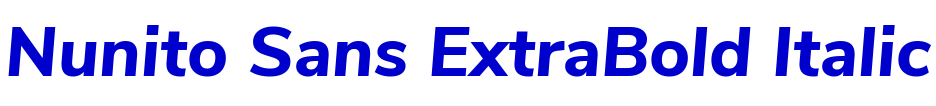 Nunito Sans ExtraBold Italic الخط